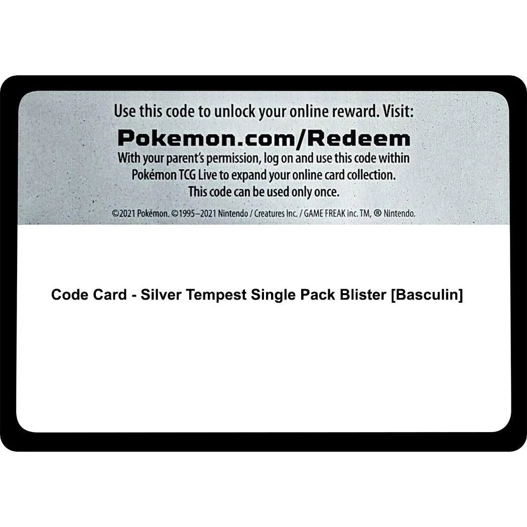 Code Card - Silver Tempest Single Pack Blister [Basculin] (SWSH12: Silver Tempest) in Malta | LAB7