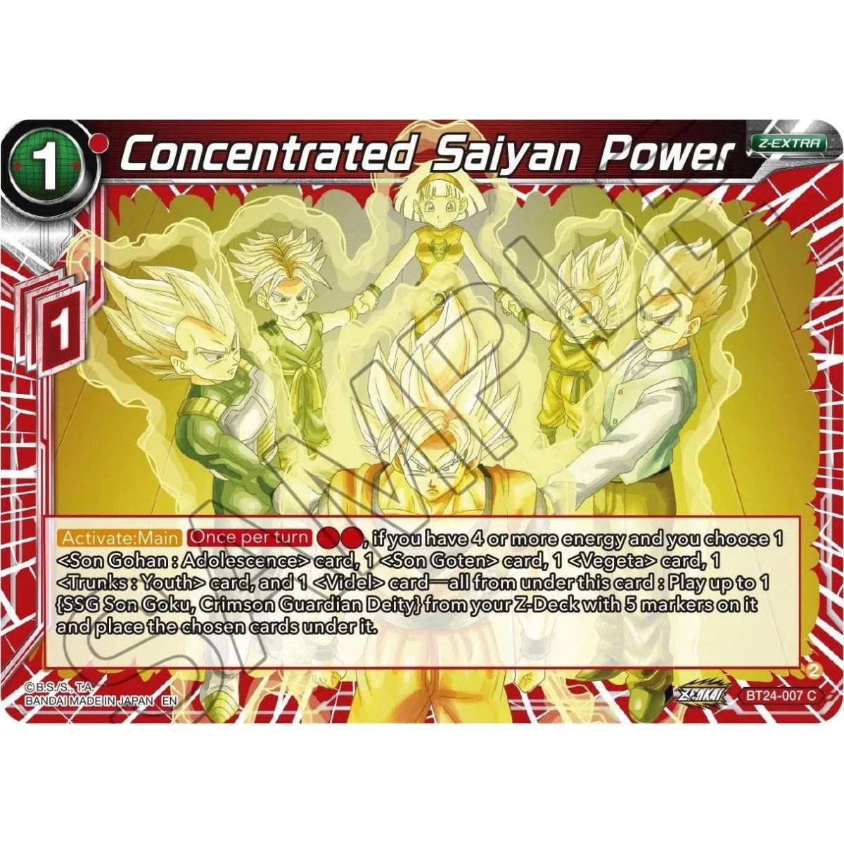 Concentrated Saiyan Power (BT24-007) (Beyond Generations) in Malta | LAB7