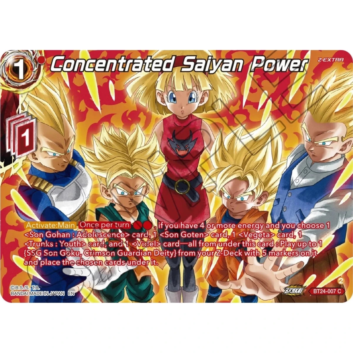 Concentrated Saiyan Power (Collector Booster Silver) (BT24-007) (Beyond Generations) in Malta | LAB7