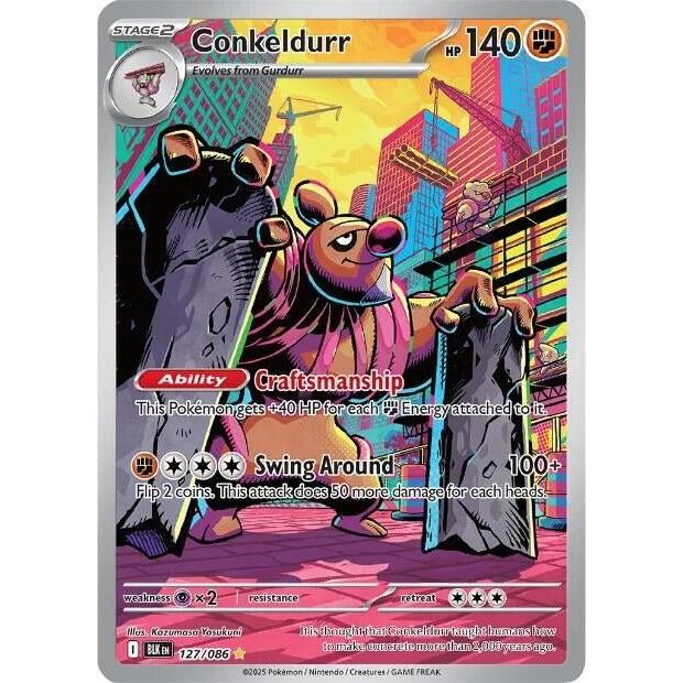 Pokemon Conkeldurr (127/086) (SV: Black Bolt) by LAB7 Malta, Europe