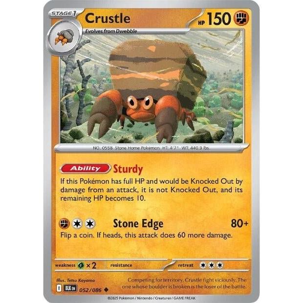 Pokemon Crustle (052/086) (SV: Black Bolt) by LAB7 Malta, Europe