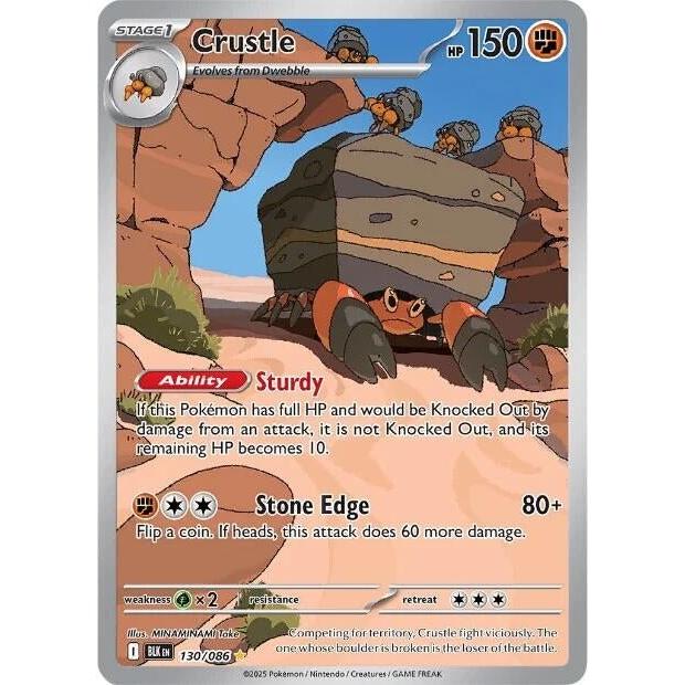 Pokemon Crustle (130/086) (SV: Black Bolt) by LAB7 Malta, Europe
