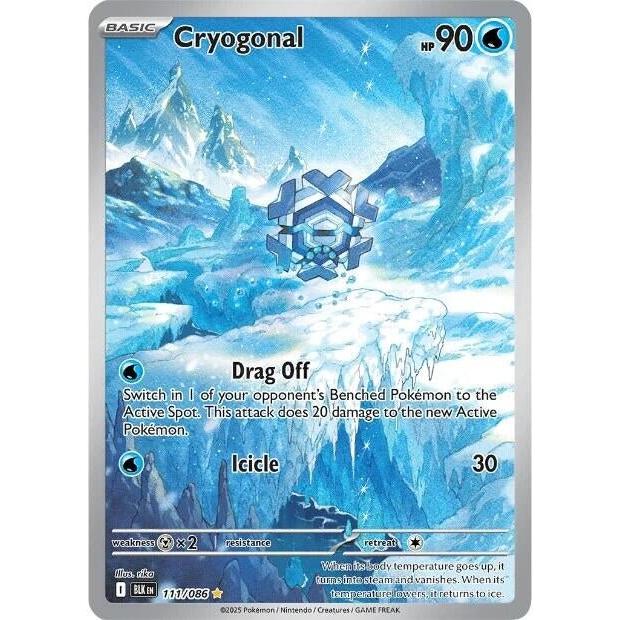 Pokemon Cryogonal (111/086) (SV: Black Bolt) by LAB7 Malta, Europe