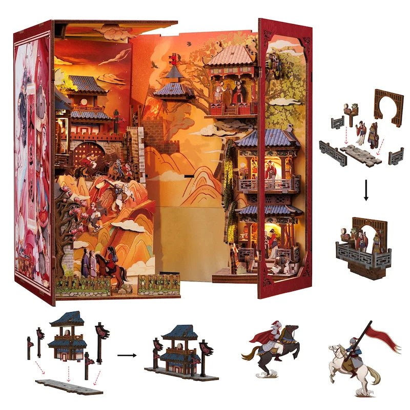 Cutebee The Legend of Mulan DIY Book Nook Kit with LED Light in Malta | LAB7