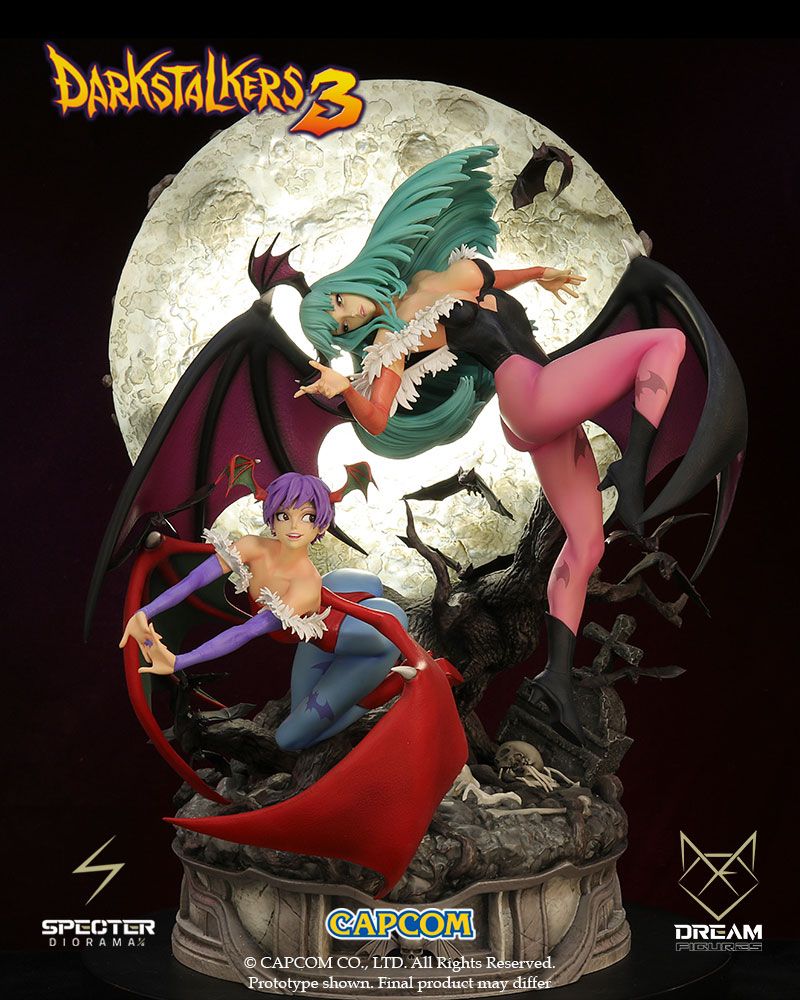 Darkstalkers 3 Specter Diorama 1/6 Morrigan & Lilith 47 cm by LAB7 Malta, Europe
