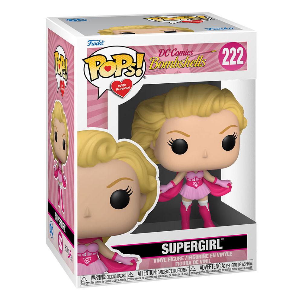 DC Bombshells - Supergirl Breast Cancer Awareness Pop! 222 by LAB7 Malta, Europe