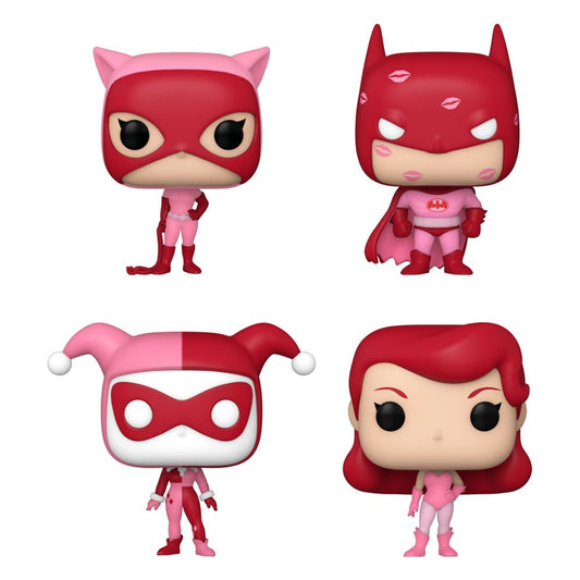Funko - DC Comics Valentines Pocket POP! Vinyl Figure 4 - Pack 4 cm