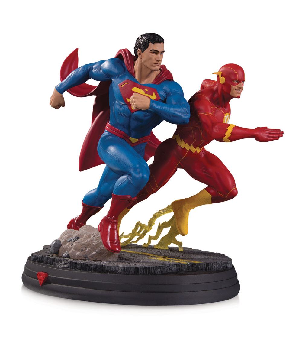 DC Gallery Statue Superman vs The Flash Racing 2nd Edition 26 cm by LAB7 Malta, Europe