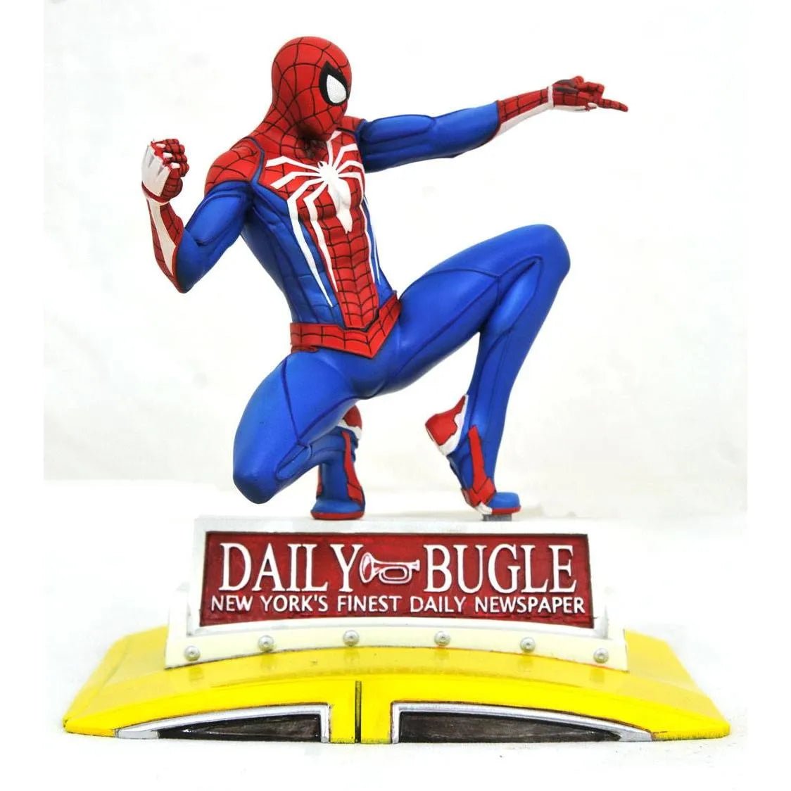 Diamond Select Marvel’s Spider - Man (2018) - Spider - Man on Taxi Marvel Gallery 9” PVC Diorama Statue by LAB7 Malta, Europe