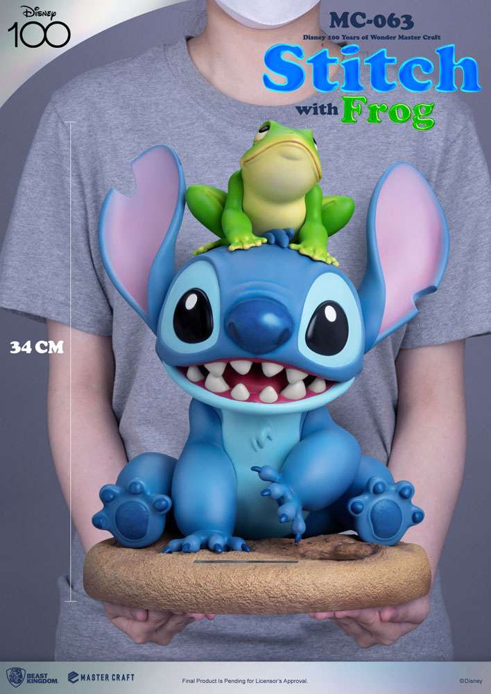 Disney 100th Master Craft Statue Stitch with Frog 34 cm by LAB7 Malta, Europe