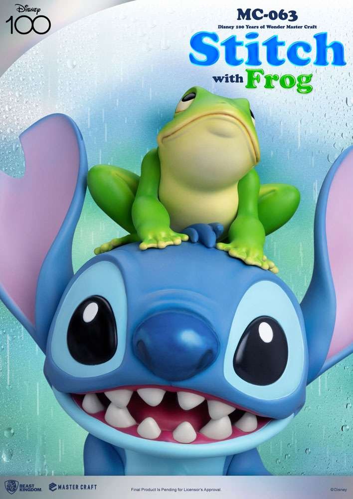 Disney 100th Master Craft Statue Stitch with Frog 34 cm by LAB7 Malta, Europe