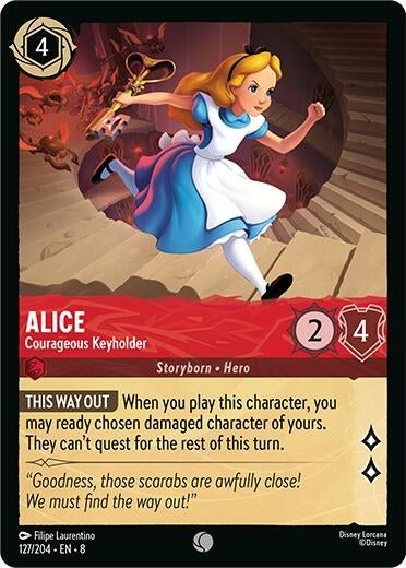 Disney Lorcana - Alice - Courageous Keyholder (127/204) (Reign of Jafar)