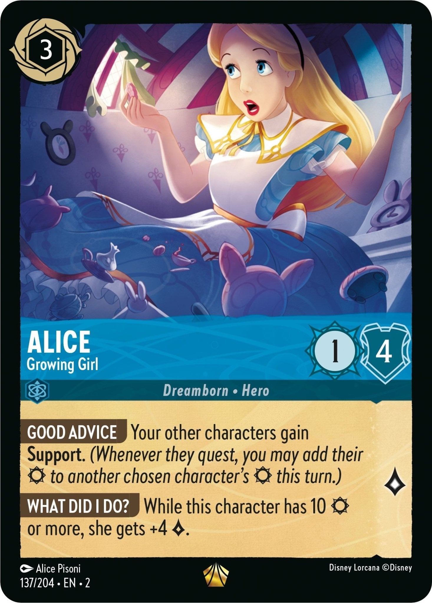 Disney Lorcana - Alice - Growing Girl (137/204) (Rise of the Floodborn)