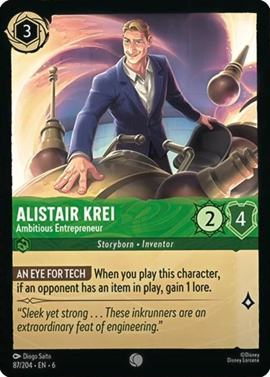 Disney Lorcana - Alistair Krei - Ambitious Entrepreneur (87/204) (Azurite Sea)
