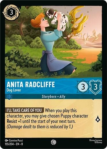 Disney Lorcana - Anita Radcliffe - Dog Lover (155/204) (Reign of Jafar)