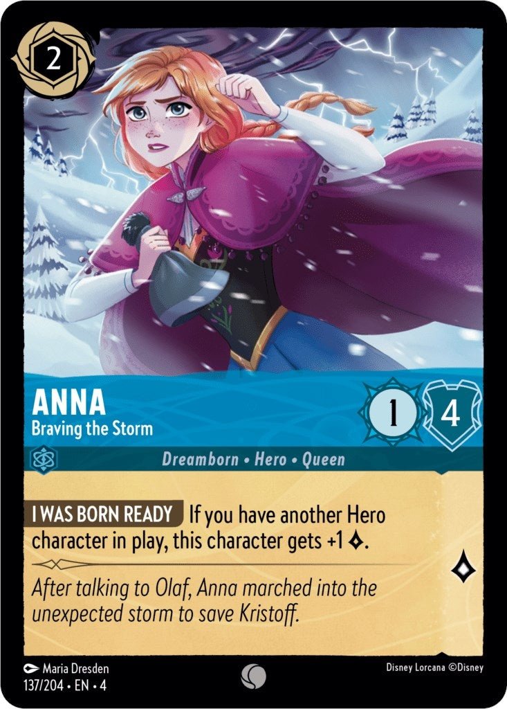 Disney Lorcana - Anna - Braving the Storm (137/204) (Ursula's Return)