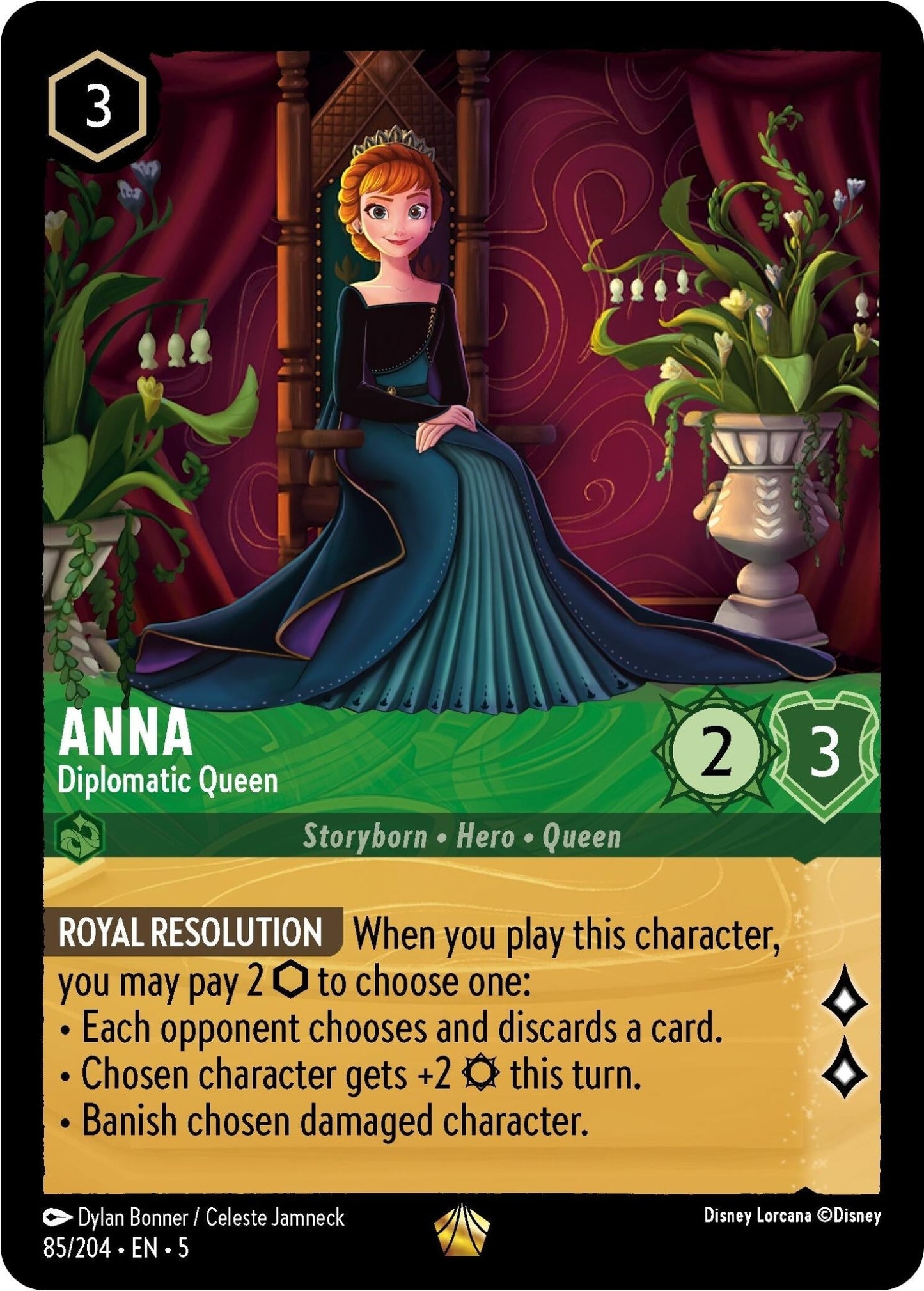 Disney Lorcana - Anna - Diplomatic Queen (85/204) (Shimmering Skies)