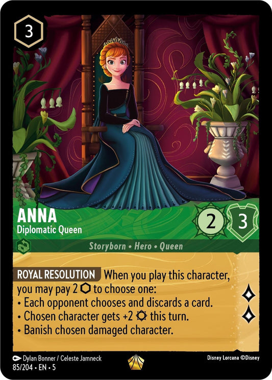 Disney Lorcana - Anna - Diplomatic Queen (85/204) (Shimmering Skies)