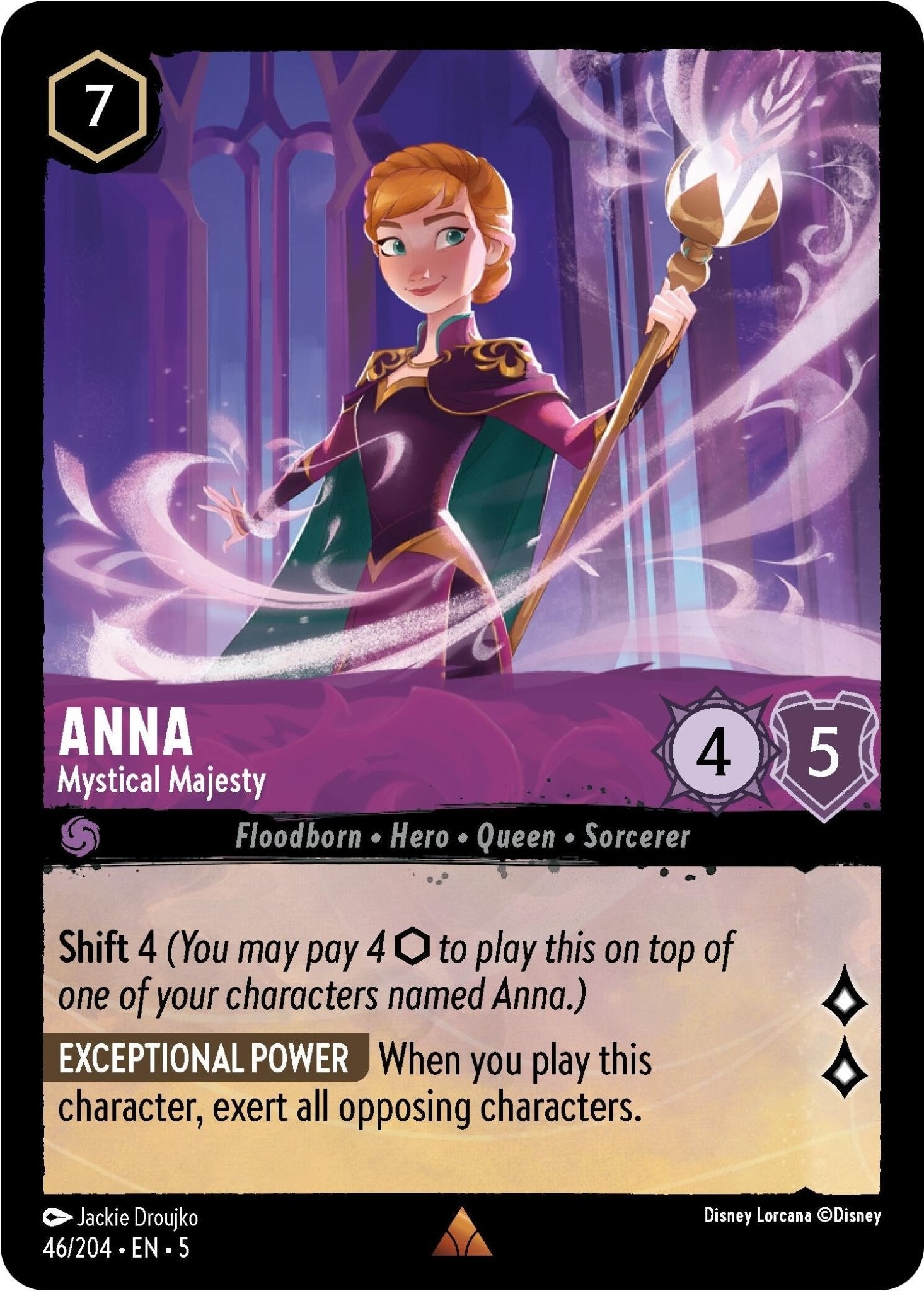 Disney Lorcana - Anna - Mystical Majesty (46/204) (Shimmering Skies)