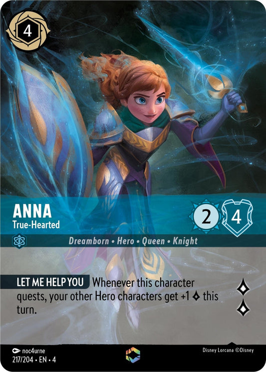 Disney Lorcana - Anna - True - Hearted (Enchanted) (217/204) (Ursula's Return)