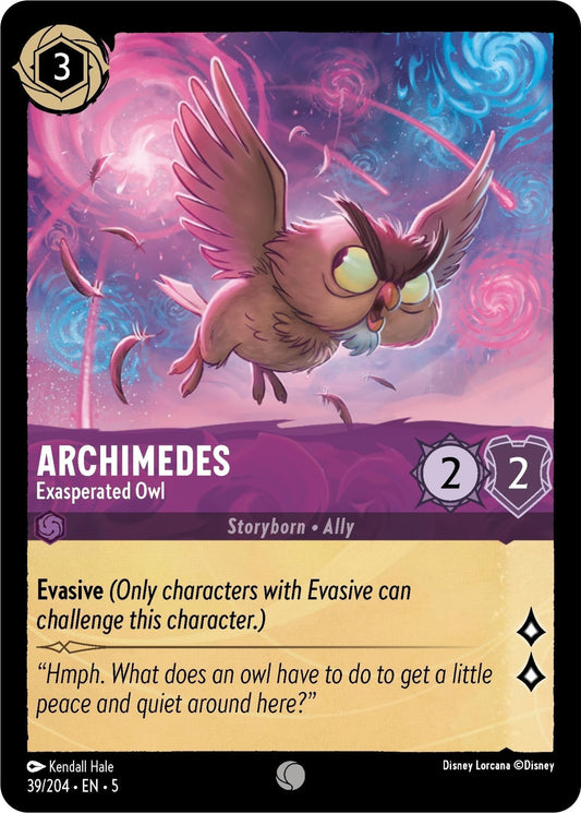 Disney Lorcana - Archimedes - Exasperated Owl (39/204) (Shimmering Skies)