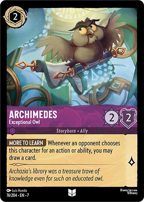 Disney Lorcana - Archimedes - Exceptional Owl (76/204) (Archazia's Island)