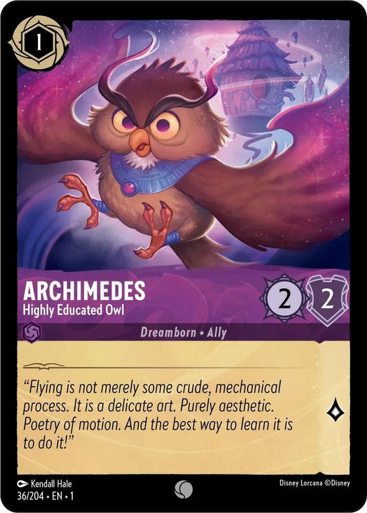 Disney Lorcana - Archimedes - Highly Educated Owl (36/204) (The First Chapter)