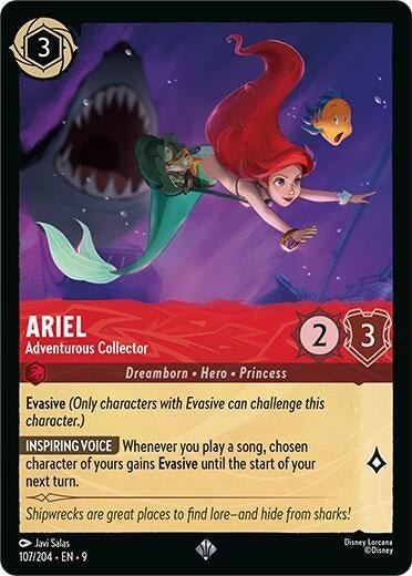 Disney Lorcana - Ariel - Adventurous Collector (107/204) (Fabled)