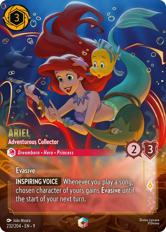 Disney Lorcana - Ariel - Adventurous Collector (Enchanted) (232/204) (Fabled)