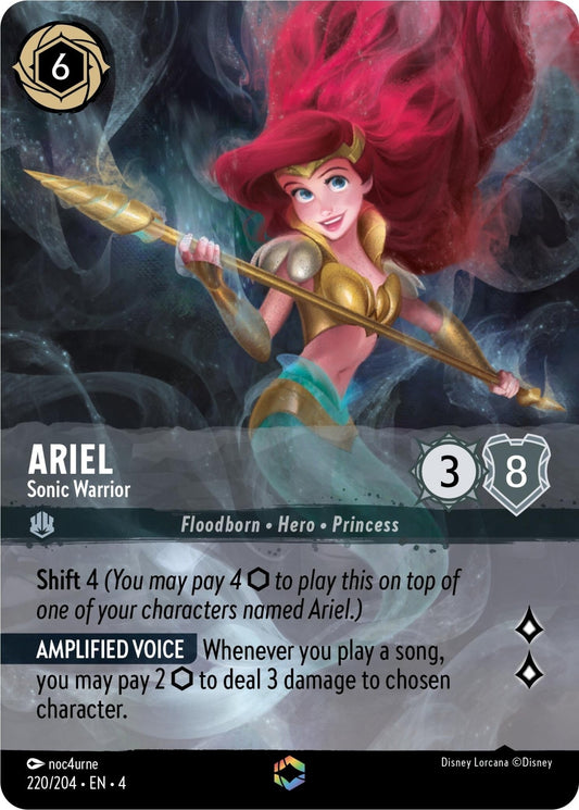Disney Lorcana - Ariel - Sonic Warrior (Enchanted) (220/204) (Ursula's Return)