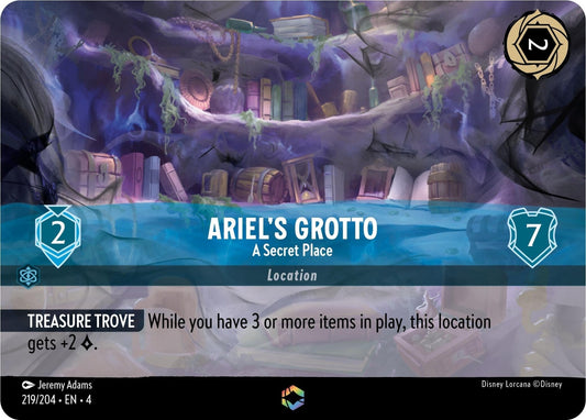 Disney Lorcana - Ariel's Grotto - A Secret Place (Enchanted) (219/204) (Ursula's Return)