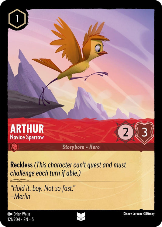 Disney Lorcana - Arthur - Novice Sparrow (121/204) (Shimmering Skies)