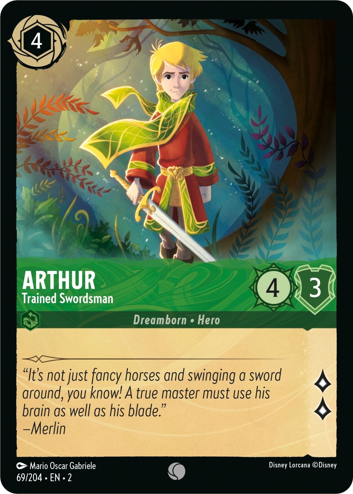 Disney Lorcana - Arthur - Trained Swordsman (69/204) (Rise of the Floodborn)
