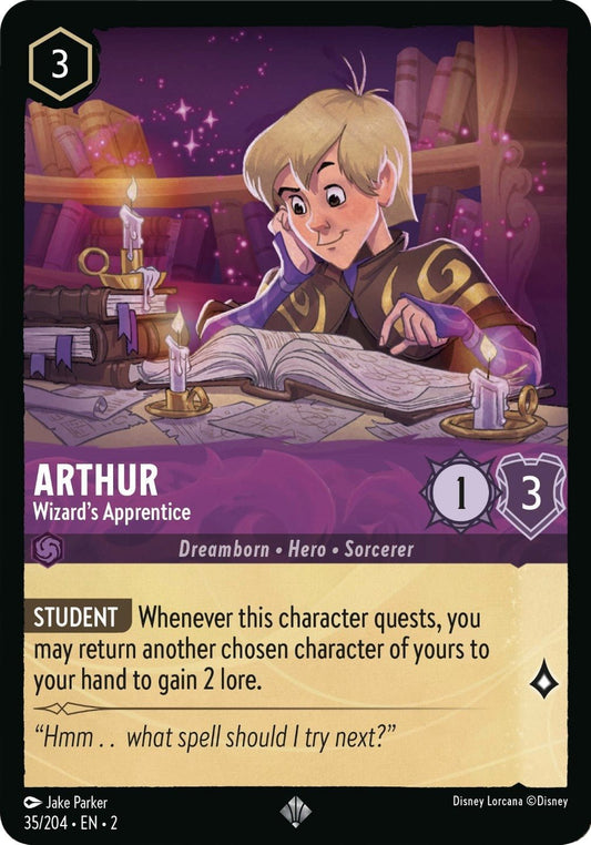 Disney Lorcana - Arthur - Wizard's Apprentice (35/204) (Rise of the Floodborn)