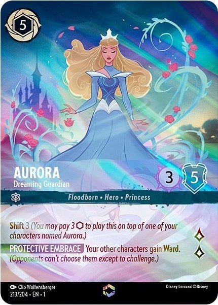 Disney Lorcana - Aurora - Dreaming Guardian (Enchanted) (213/204) (The First Chapter)