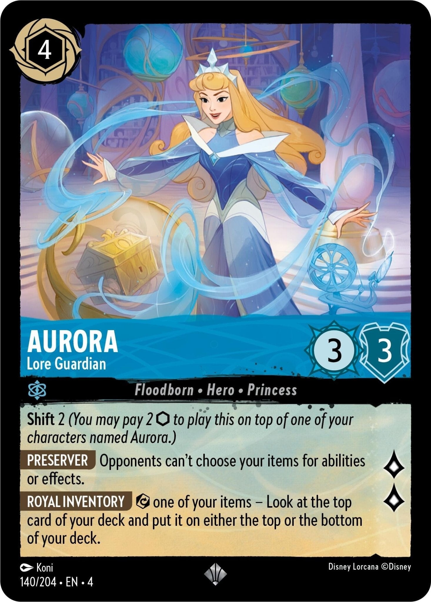 Disney Lorcana - Aurora - Lore Guardian (140/204) (Ursula's Return)