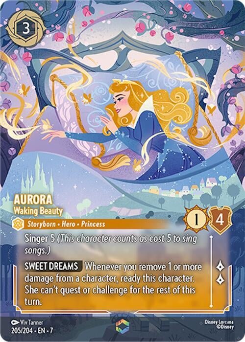 Disney Lorcana - Aurora - Waking Beauty (Enchanted) (205/204) (Archazia's Island)