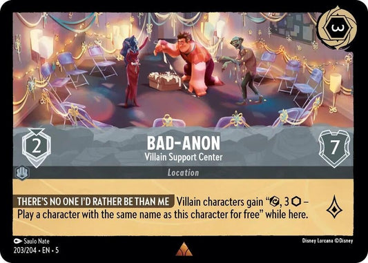 Disney Lorcana - Bad - Anon - Villain Support Center (203/204) (Shimmering Skies)