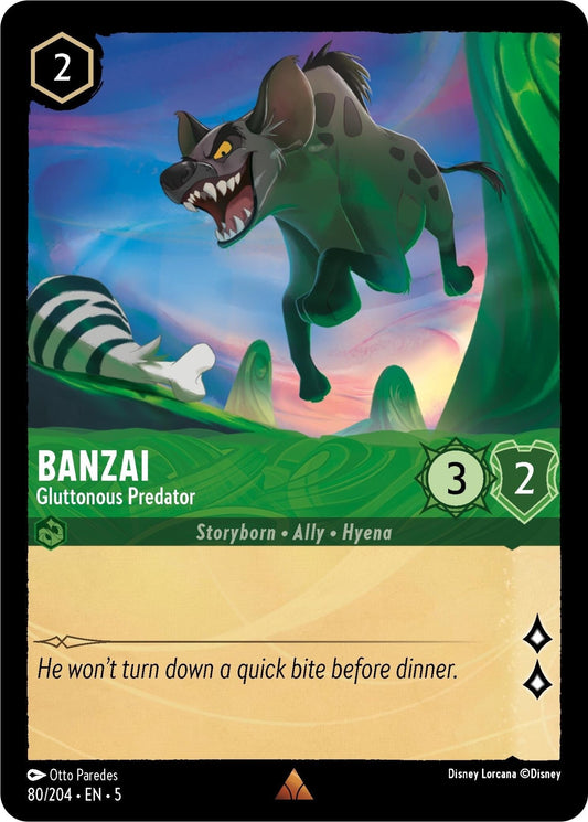 Disney Lorcana - Banzai - Gluttonous Predator (80/204) (Shimmering Skies)