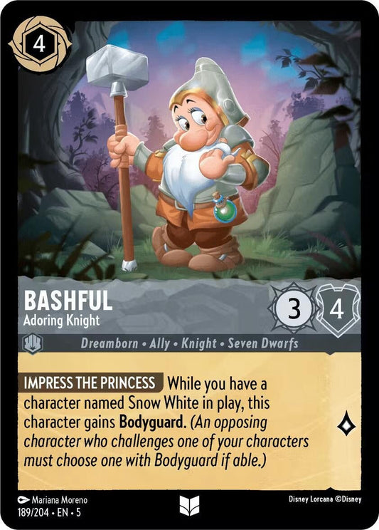 Disney Lorcana - Bashful - Adoring Knight (189/204) (Shimmering Skies)