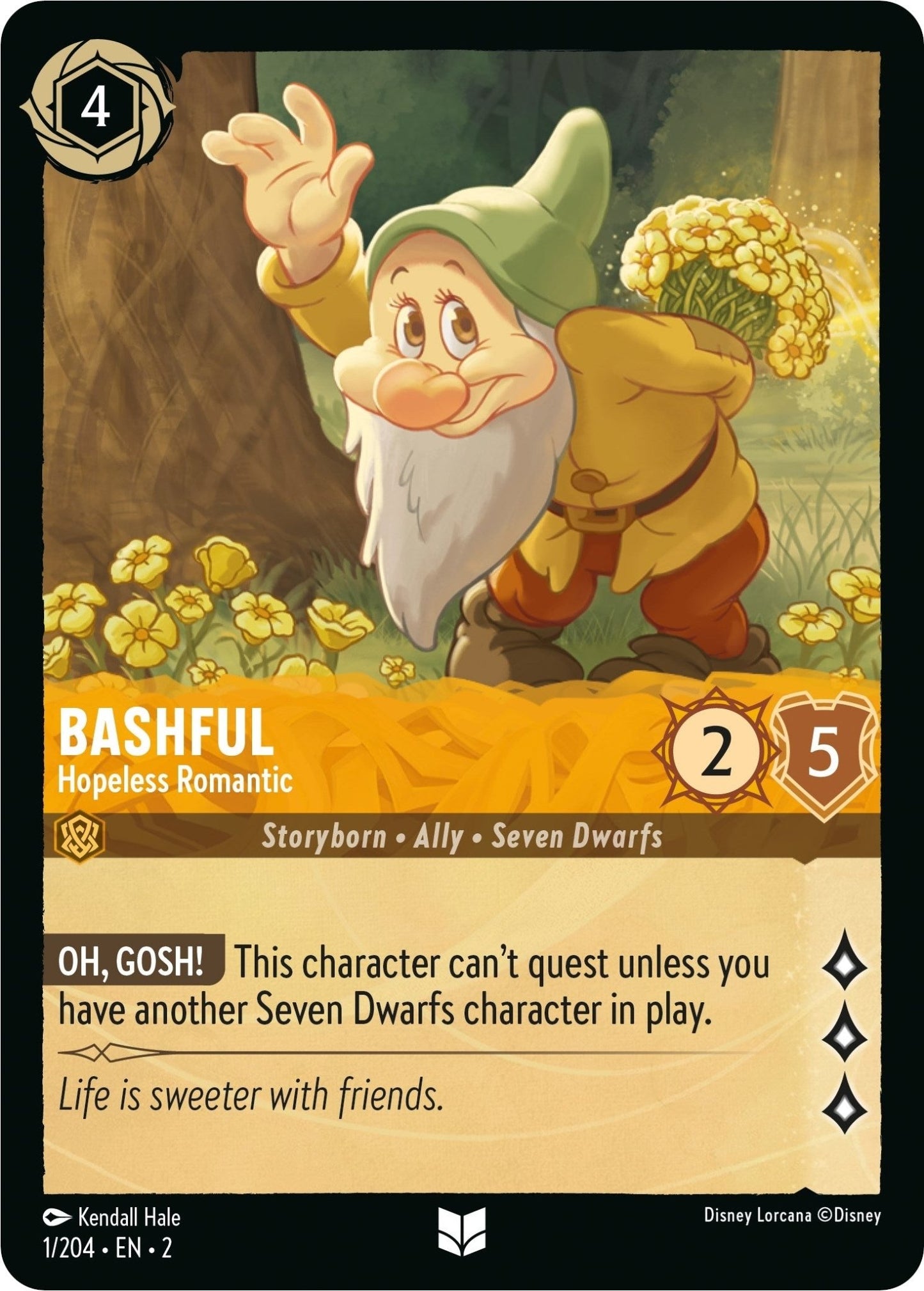 Disney Lorcana - Bashful - Hopeless Romantic (1/204) (Rise of the Floodborn)