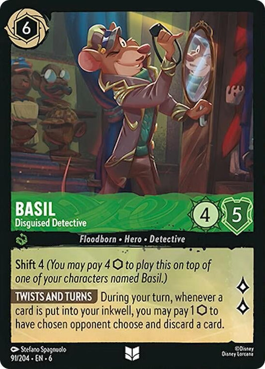Disney Lorcana - Basil - Disguised Detective (91/204) (Azurite Sea)
