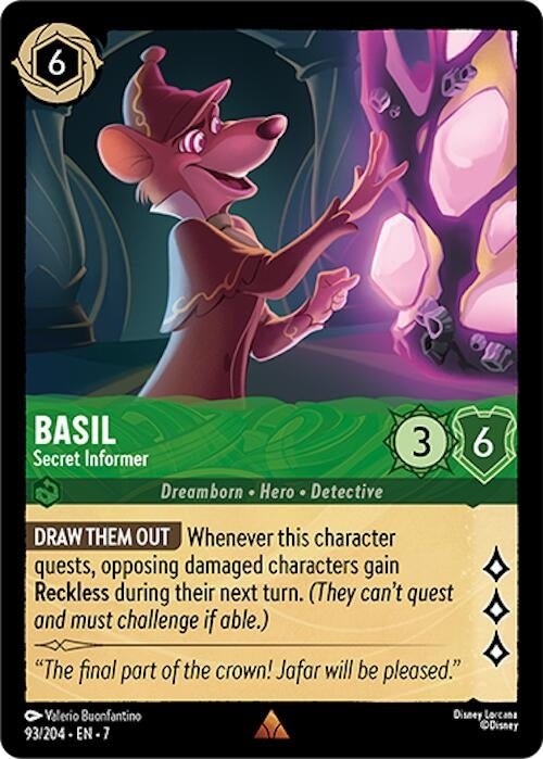 Disney Lorcana - Basil - Secret Informer (93/204) (Archazia's Island)