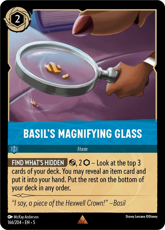 Disney Lorcana - Basil's Magnifying Glass (166/204) (Shimmering Skies)