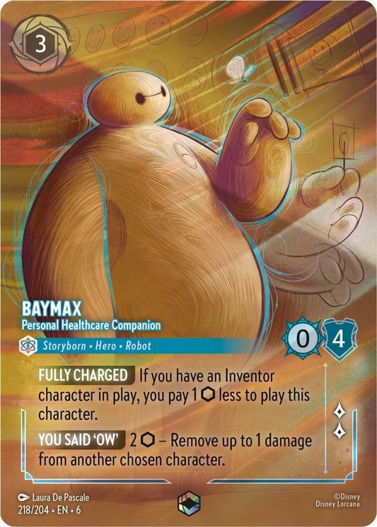 Disney Lorcana - Baymax - Personal Healthcare Companion (Enchanted) (218/204) (Azurite Sea)