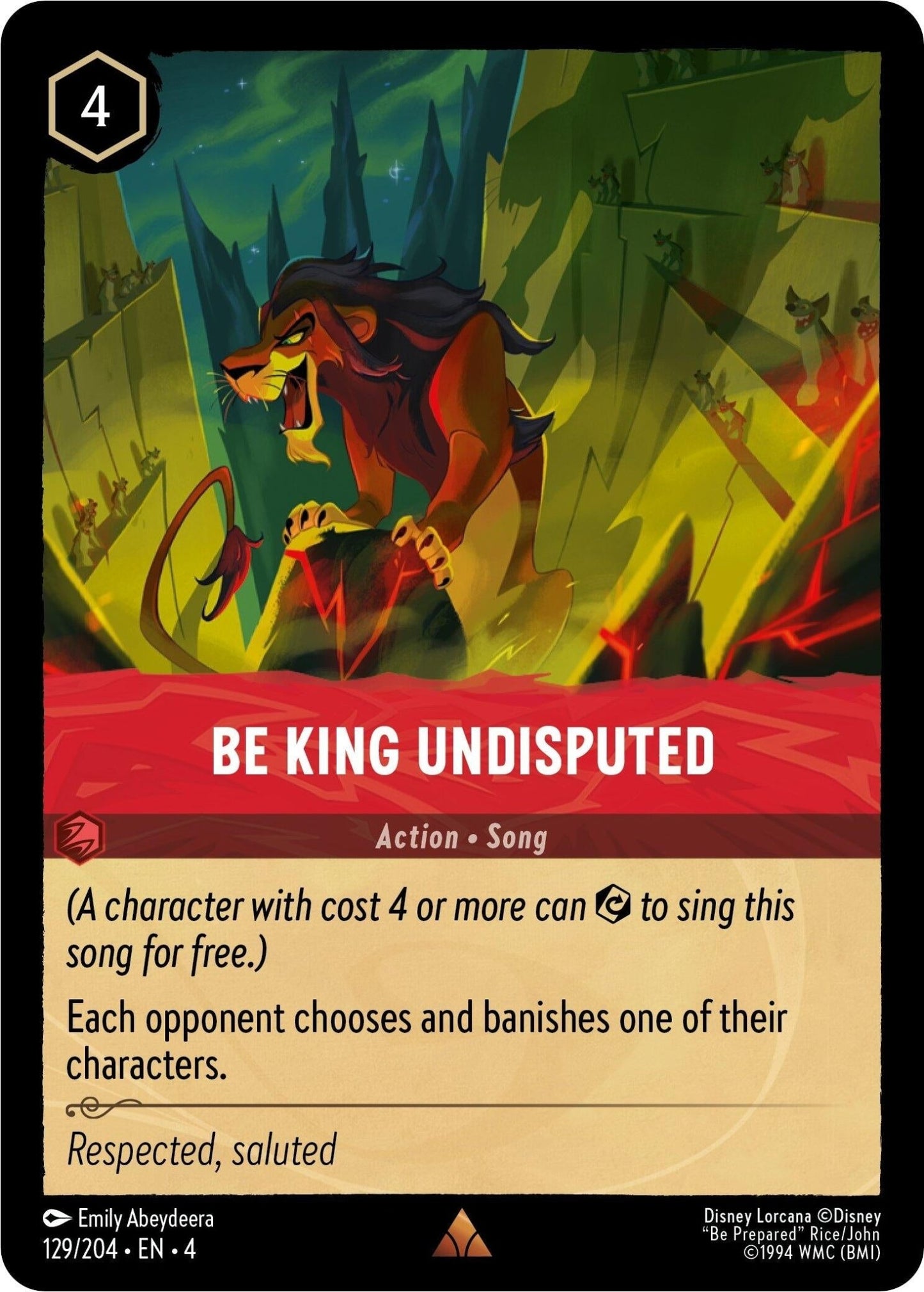 Disney Lorcana - Be King Undisputed (129/204) (Ursula's Return)