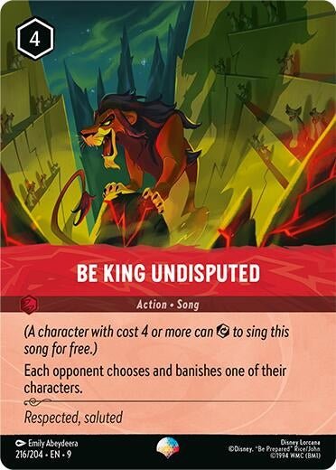 Disney Lorcana - Be King Undisputed (Epic) (216/204) (Fabled)