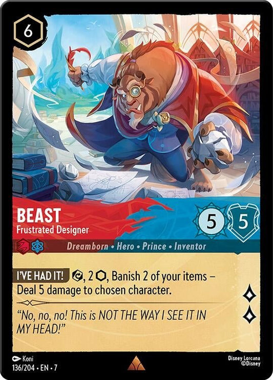 Disney Lorcana - Beast - Frustrated Designer (136/204) (Archazia's Island)