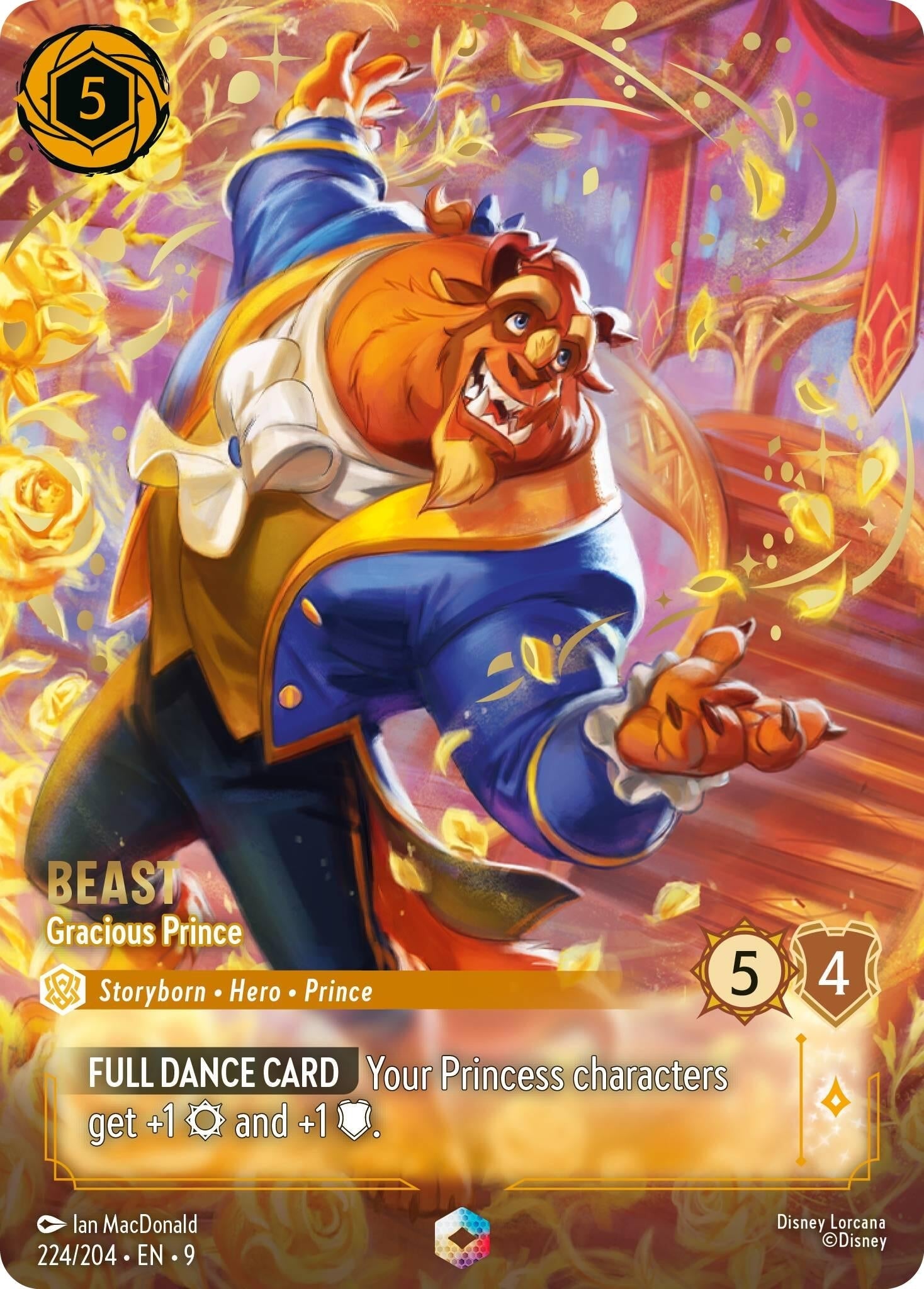 Disney Lorcana - Beast - Gracious Prince (Enchanted) (224/204) (Fabled)