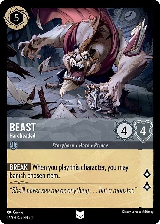 Disney Lorcana - Beast - Hardheaded (172/204) (The First Chapter)